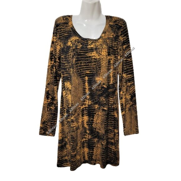 SEXY Cotton Animal Print Long Sleeve Dress Sizes S   M   L   XL - Picture 2 of 15